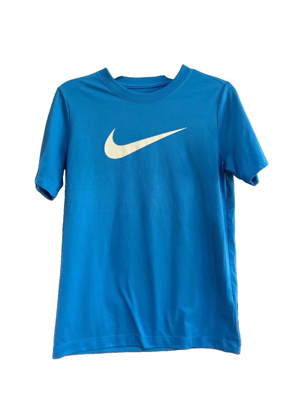 Nike  Boys' Short Sleeve Dri-FIT Tee, w White Swoosh, Size M